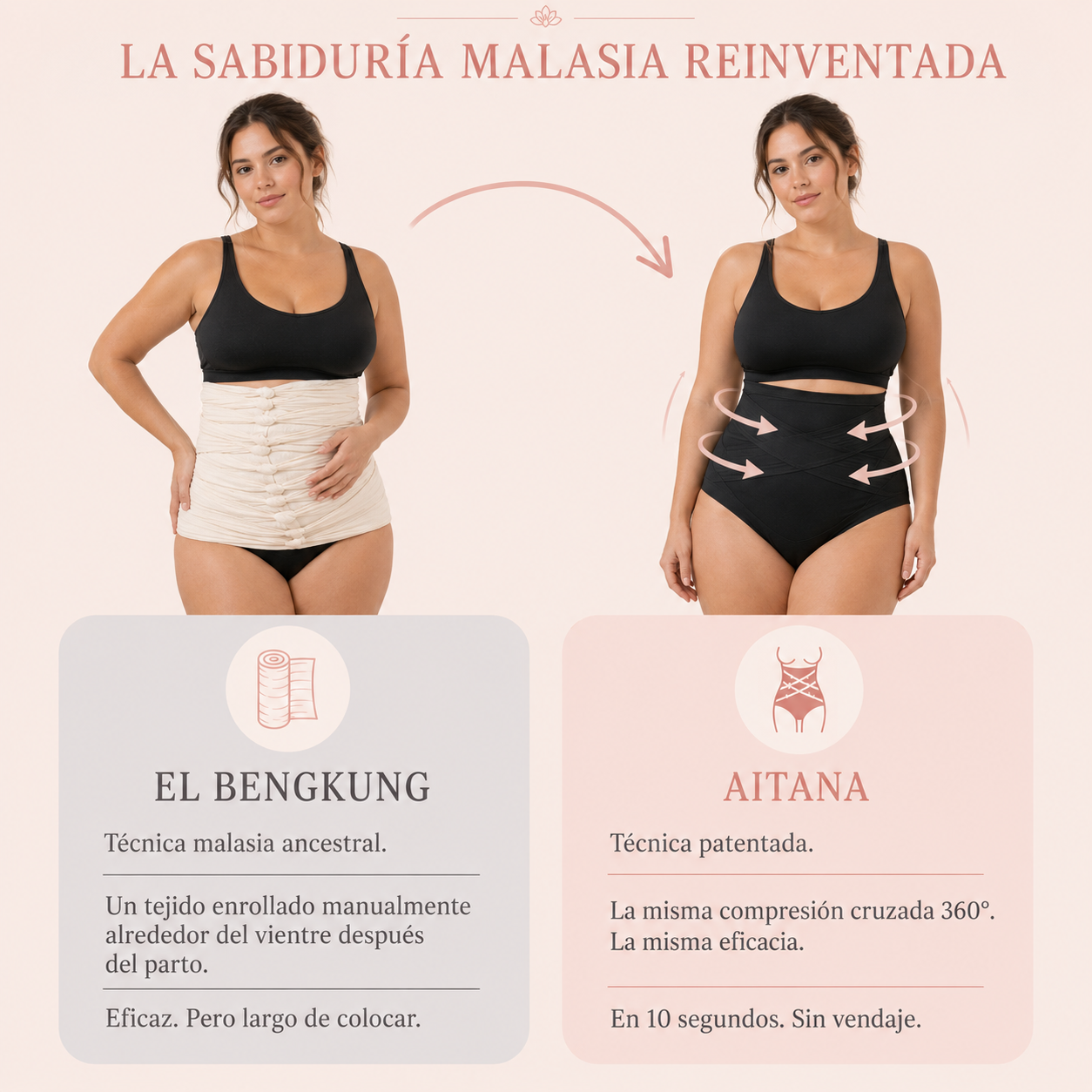 Braga alta moldeadora postparto