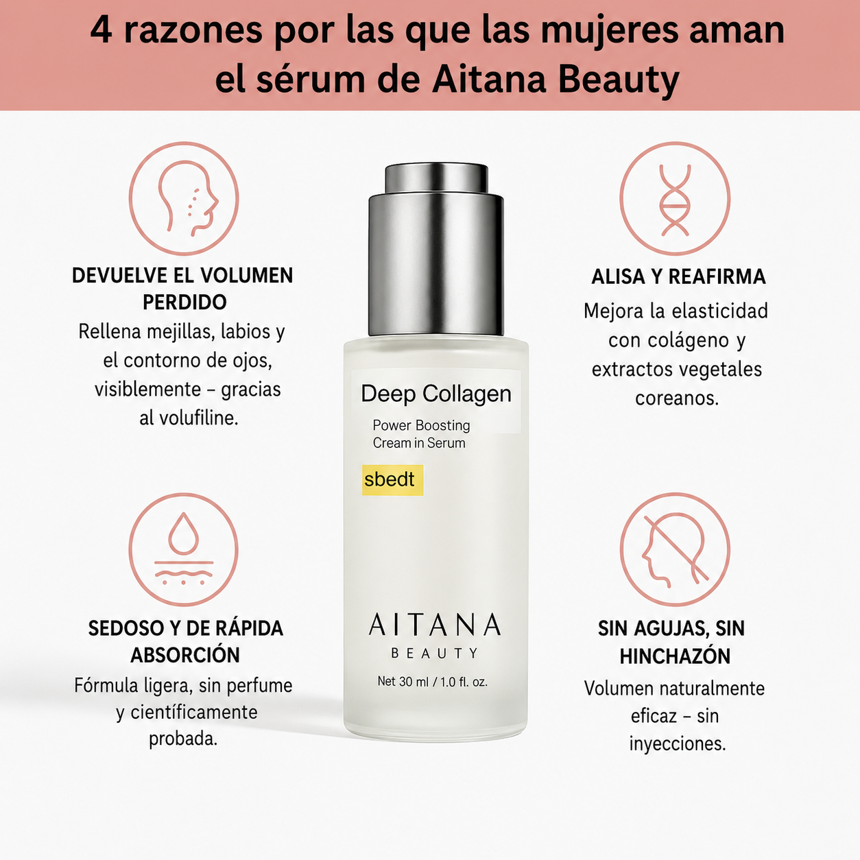 Sérum coreano de colágeno para piel madura